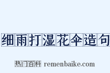 细雨打湿花伞造句是什么意思的图片